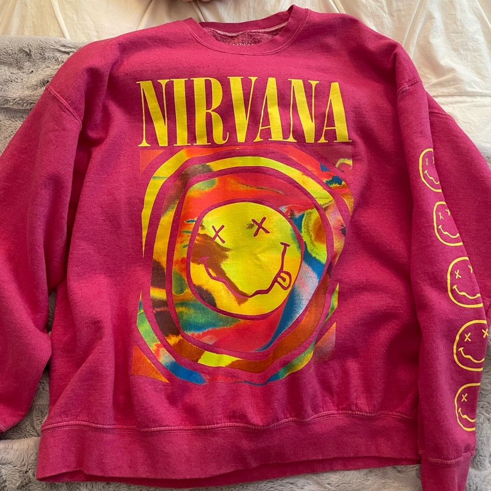 Size s/m oversized nirvana sweatshirt.